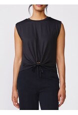 Thrive Societe Thrive Societe Knot Front Sleeveless Top Black