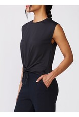 Thrive Societe Thrive Societe Knot Front Sleeveless Top Black