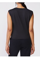 Thrive Societe Thrive Societe Knot Front Sleeveless Top Black