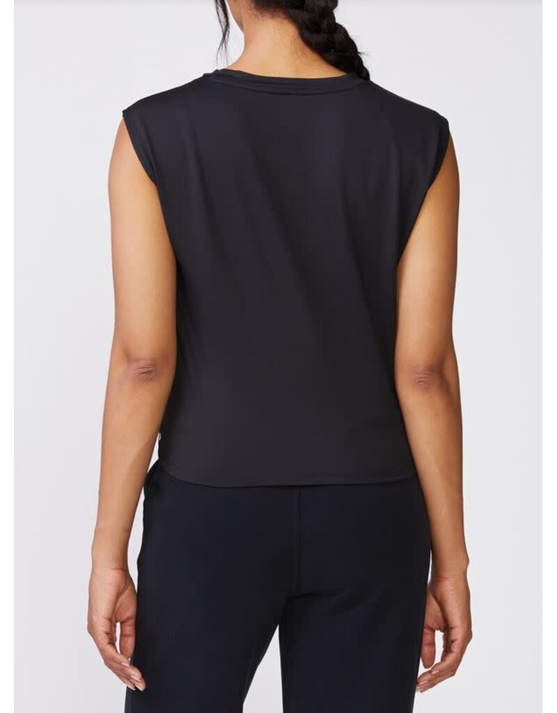 Thrive Societe Thrive Societe Knot Front Sleeveless Top Black