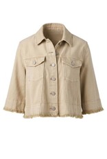 Liverpool Los Angeles Liverpool 3/4 Sleeve Frayed Flounce Jacket