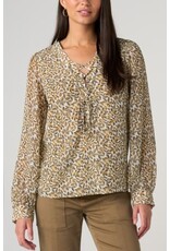 Liverpool Los Angeles Liverpool Long Sleeve Lace Up Front Woven Blouse