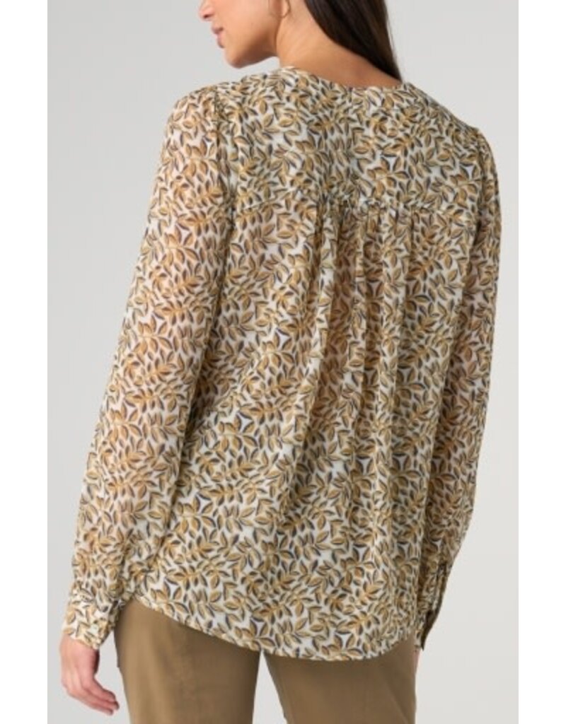 Liverpool Los Angeles Liverpool Long Sleeve Lace Up Front Woven Blouse