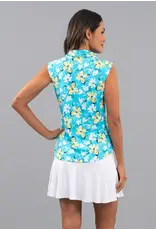 IBKul IBKul Eleanor Sleeveless Polo Seafoam Lemonade