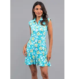 IBKul IBKul Eleanor Sleveless Polo Dress Seafoam Lemonade