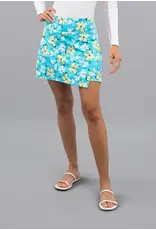 IBKul Eleanor Faux Wrap Skort Seafoam Lemonade 16.5"