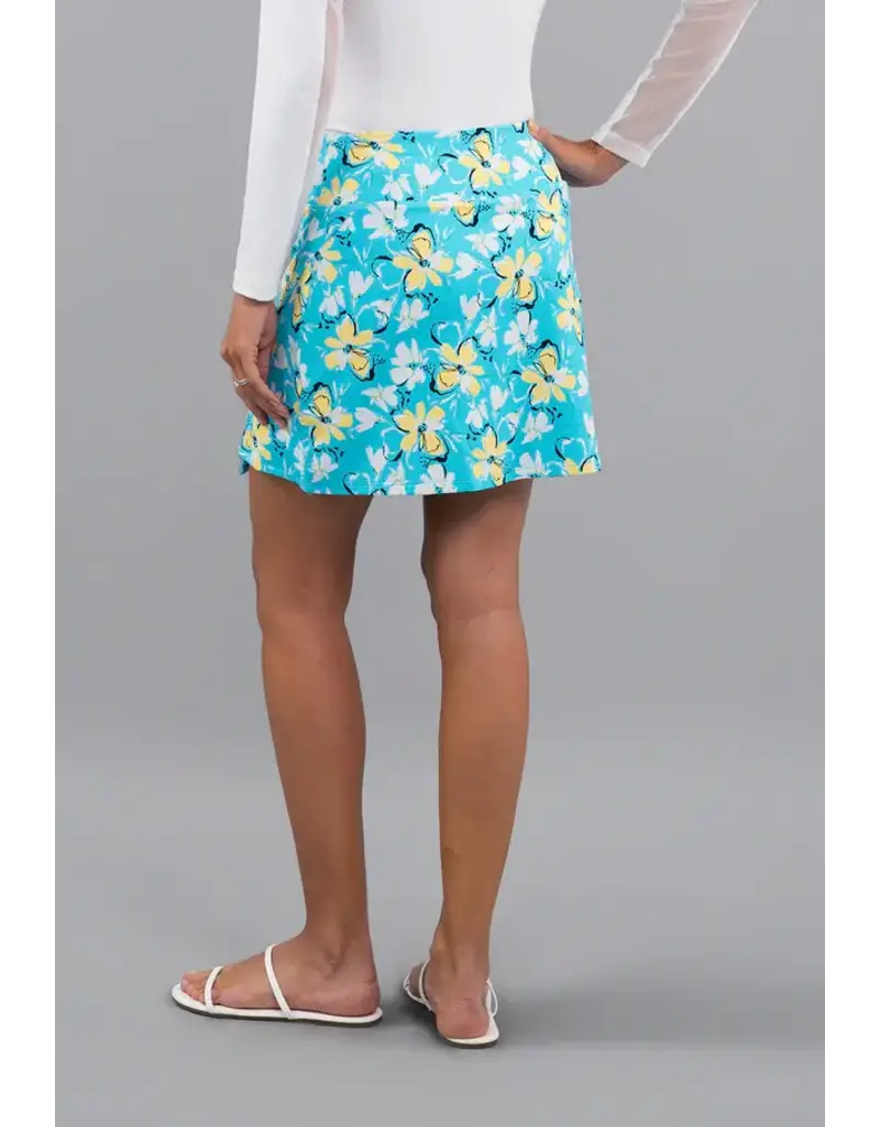 IBKul Eleanor Faux Wrap Skort Seafoam Lemonade 16.5"
