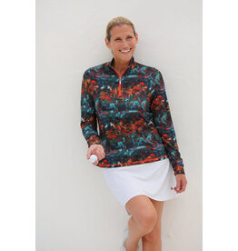 Famara Golf Famara Long Sleeve Mock Polo Take Flight