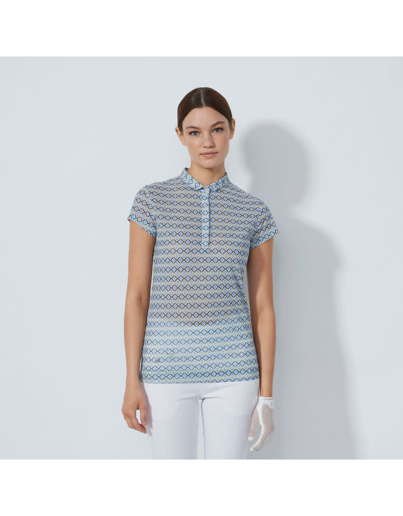 Daily Sports Daily Sports Breeze Mesh Cap Sleeve Polo Kaleidoscope