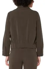 Liverpool Los Angeles Liverpool Popover Shirt with Elastic Waist Black Olive