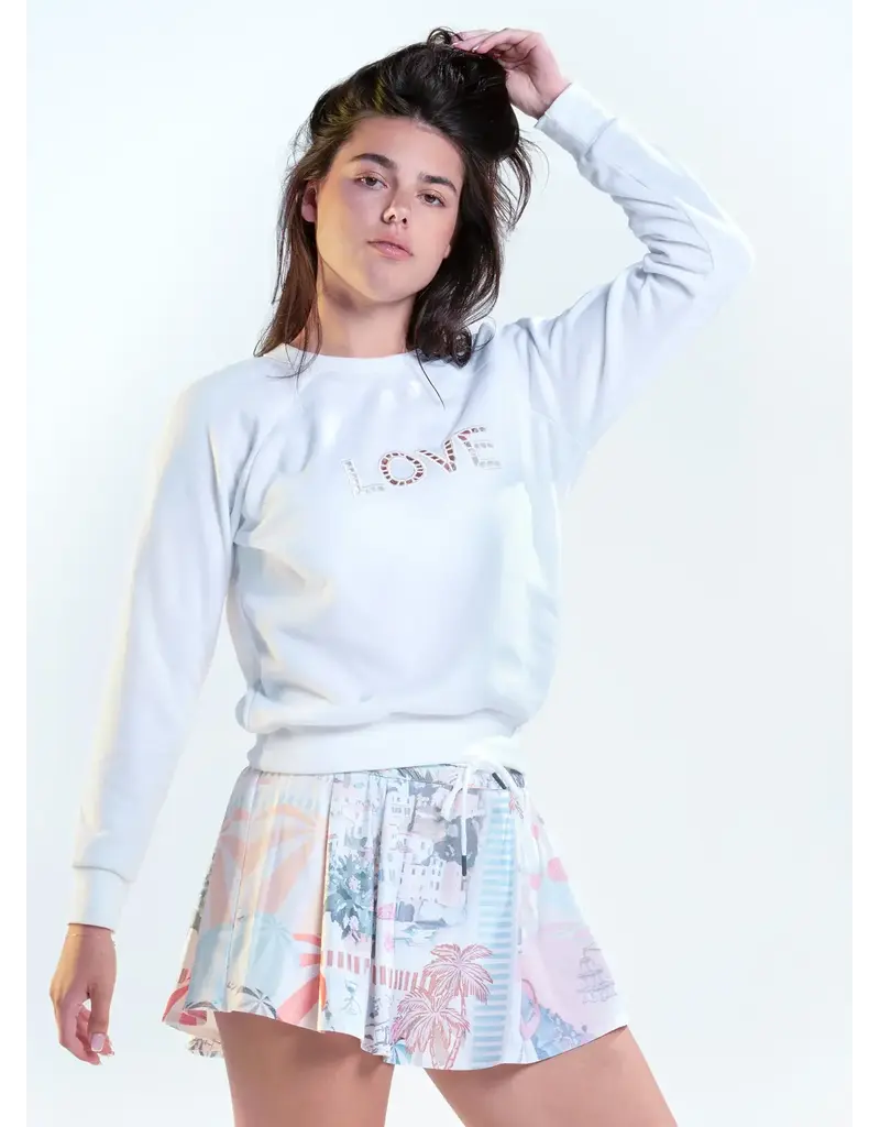 Lucky In Love Lucky in Love Love Pullover White