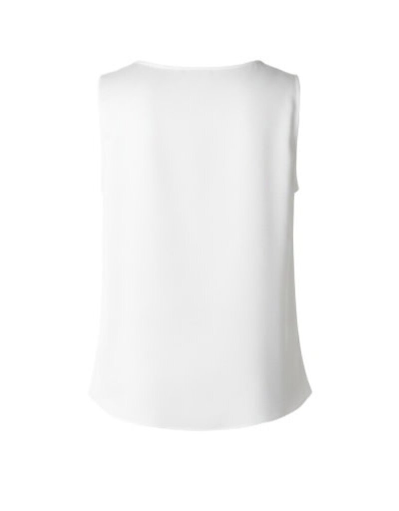 Liverpool Los Angeles Liverpool V-Neck Woven Tank with Lace Trim