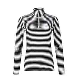 LOHLA Sport Lohla Sport The Malak Striped Long Sleeve Quarter Zip Navy Sample XXL