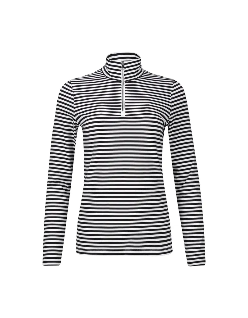 LOHLA Sport Lohla Sport The Malak Striped Long Sleeve Quarter Zip Navy Sample S