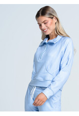 Lucky In Love Lucky in Love Renew Heather Zip Long Sleeve Powder