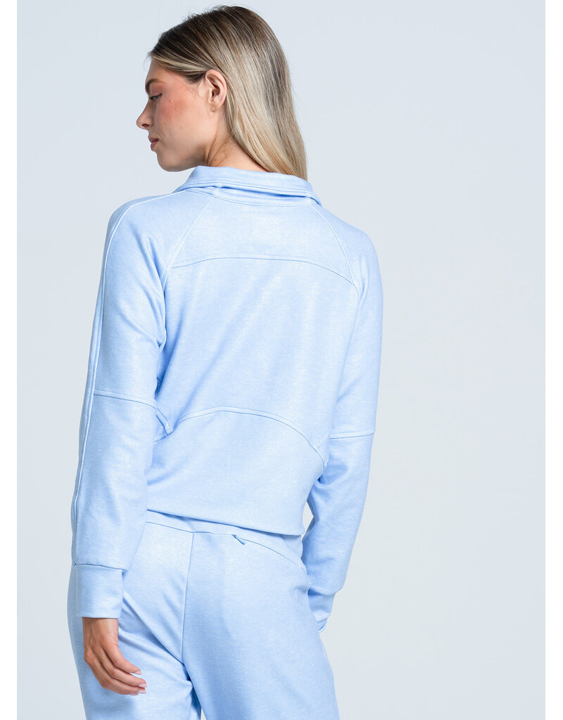 Lucky In Love Lucky in Love Renew Heather Zip Long Sleeve Powder