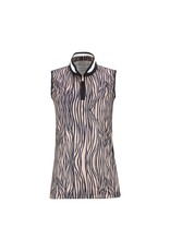 LOHLA Sport Lohla Sport The Zebra Print Sleeveless Top Navy Sample Small