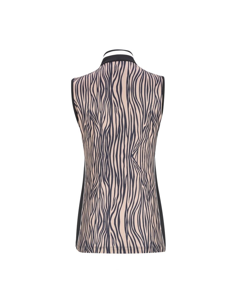 LOHLA Sport Lohla Sport The Zebra Print Sleeveless Top Navy Sample Small