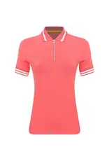 LOHLA Sport Lohla Sport The Simone Quarter Zip Polo Short Sleeve Pink Champagne Sample S