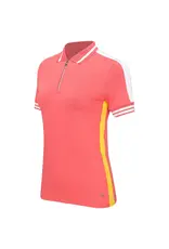 LOHLA Sport Lohla Sport The Simone Quarter Zip Polo Short Sleeve Pink Champagne Sample S