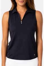Golftini Golftini Sleeveless Zip Tech Polo Navy