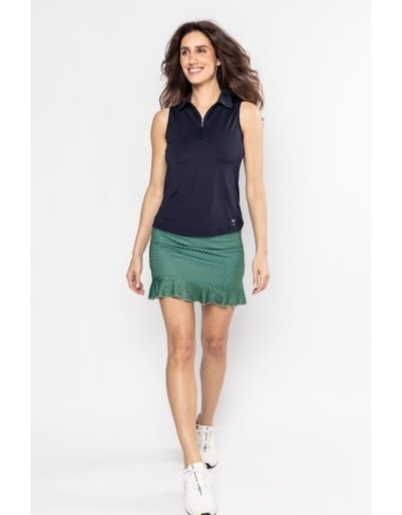 Golftini Golftini Sleeveless Zip Tech Polo Navy