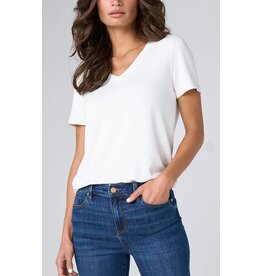 Liverpool Los Angeles Liverpool Short Sleeve V-Neck Knit Tee