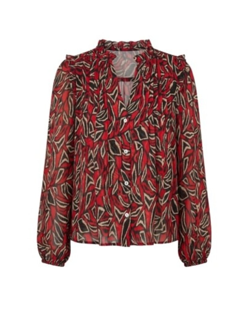 Liverpool Los Angeles Liverpool Long Sleeve Woven Blouse with Pintucks