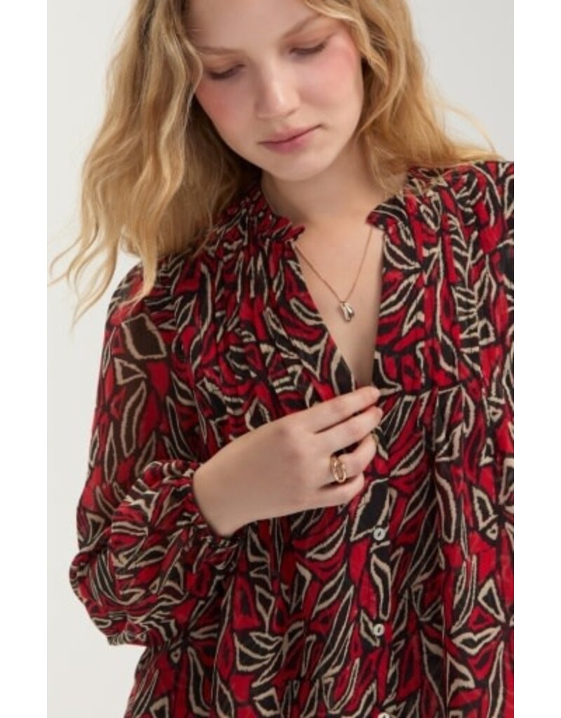 Liverpool Los Angeles Liverpool Long Sleeve Woven Blouse with Pintucks