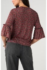 Liverpool Los Angeles Liverpool Jewel Neck Flared Half Sleeve Knit Top