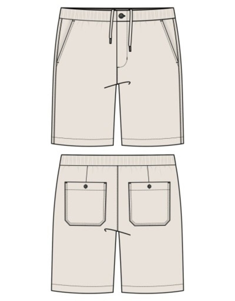 Liverpool Los Angeles Liverpool Men's Pull-On Chino Short Parchment