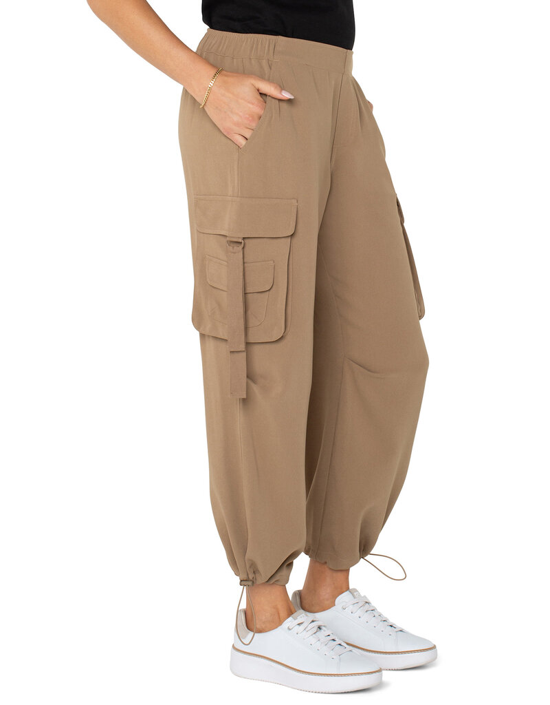Liverpool Los Angeles Liverpool Cinch Hem Pull On Parachute Cargo Pants Palo Santo