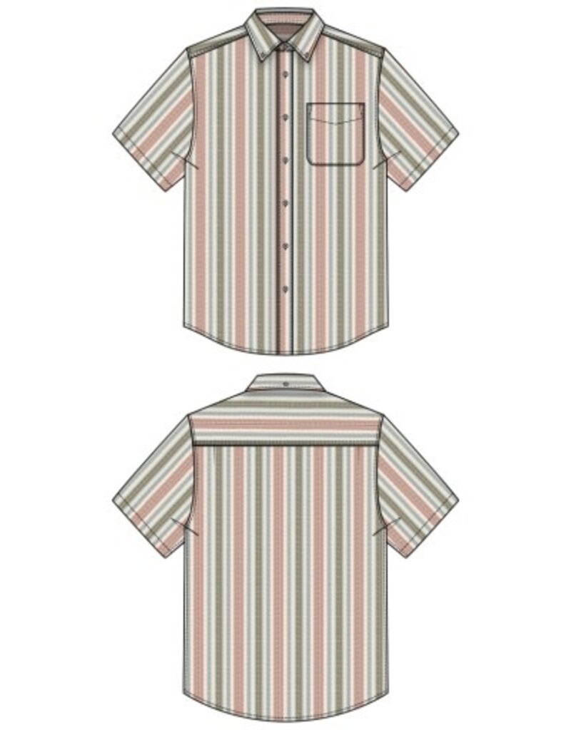 Liverpool Los Angeles Liverpool Short Sleeve Button Up Shirt Clay Sage Multi