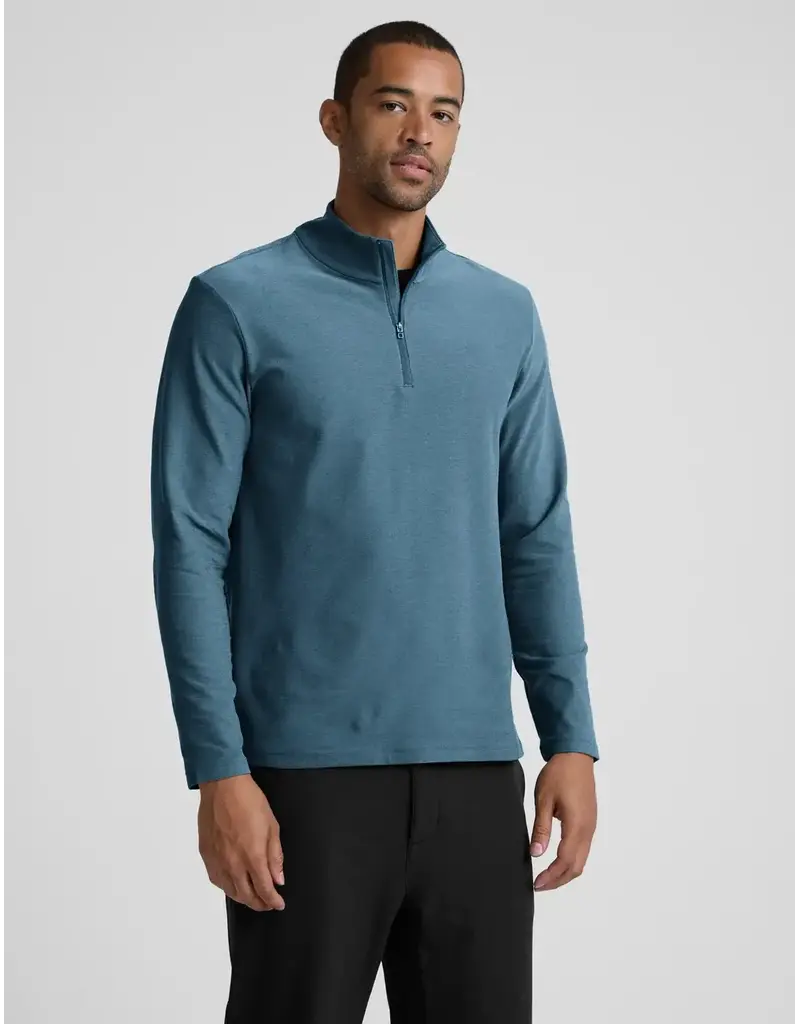 Beyond Yoga Beyond Yoga Spacedye Terrain Qtr Zip Vin Denim Blue Heather