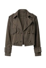 Liverpool Los Angeles Liverpool Cropped Denim Trench