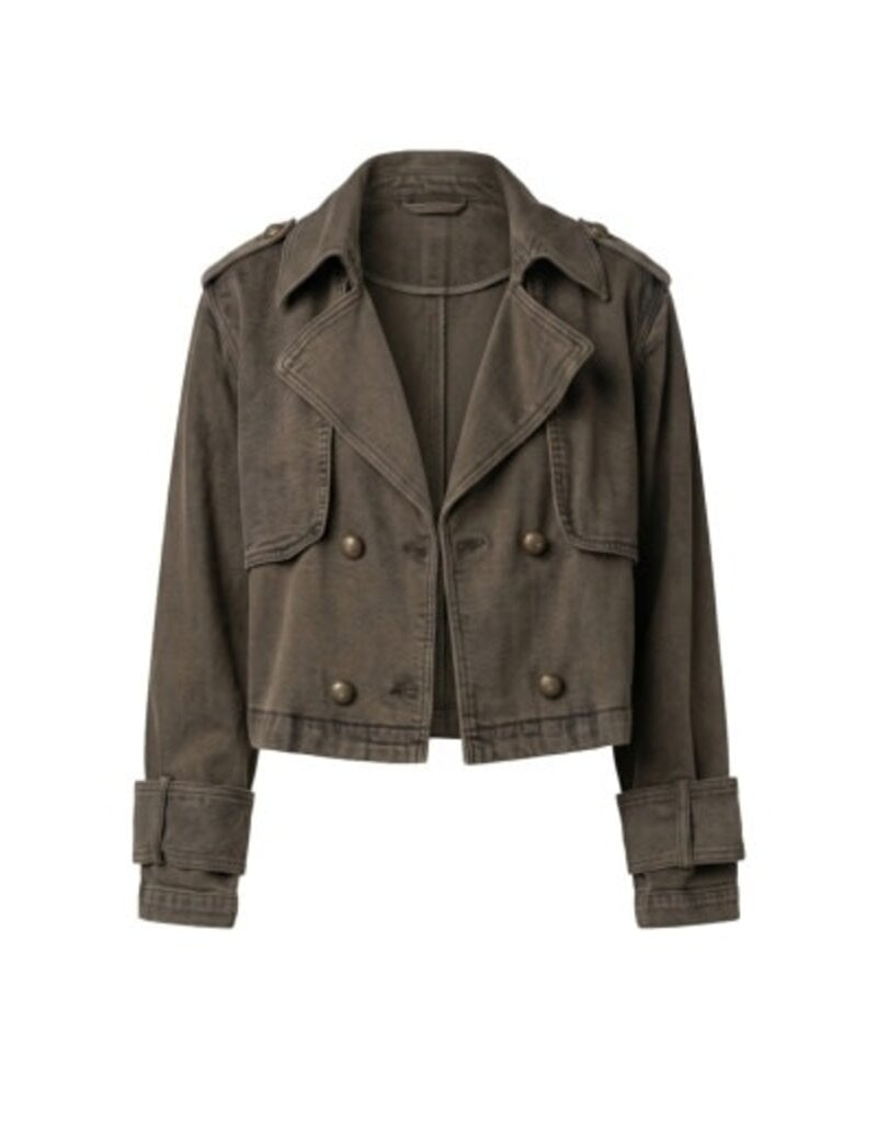 Liverpool Los Angeles Liverpool Cropped Denim Trench