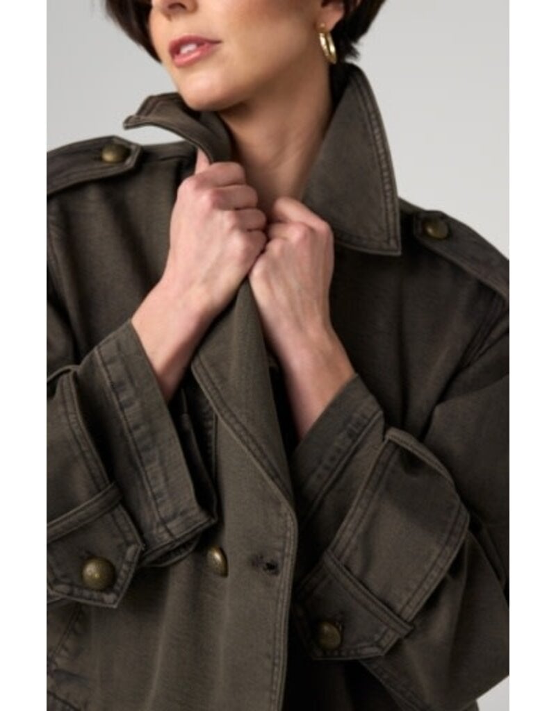 Liverpool Los Angeles Liverpool Cropped Denim Trench