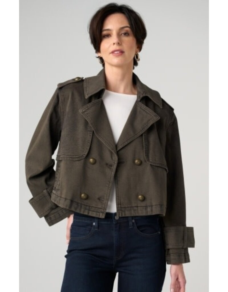 Liverpool Los Angeles Liverpool Cropped Denim Trench