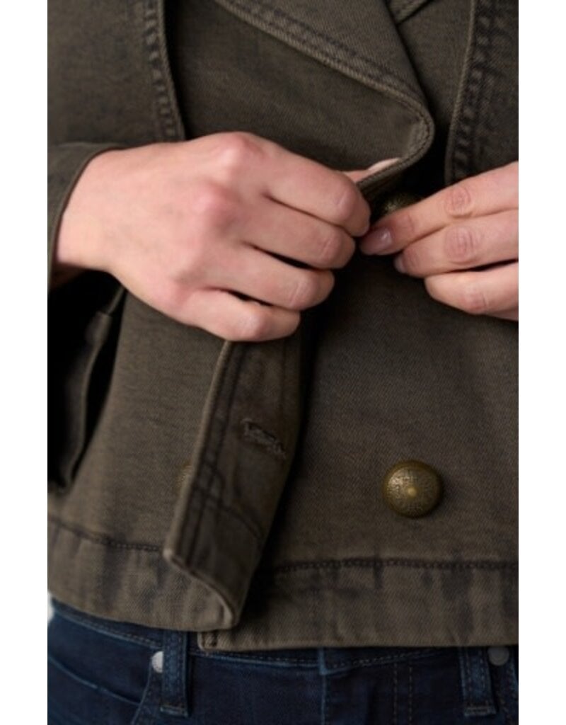 Liverpool Los Angeles Liverpool Cropped Denim Trench