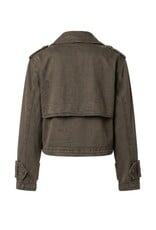 Liverpool Los Angeles Liverpool Cropped Denim Trench