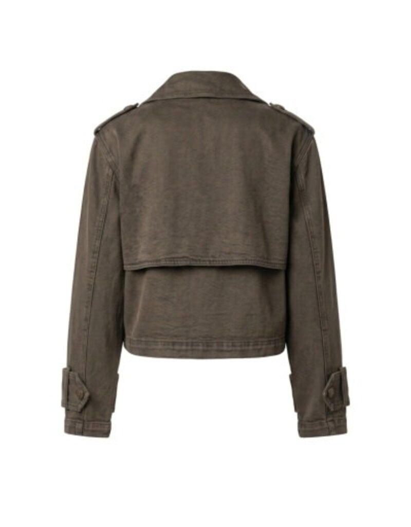 Liverpool Los Angeles Liverpool Cropped Denim Trench