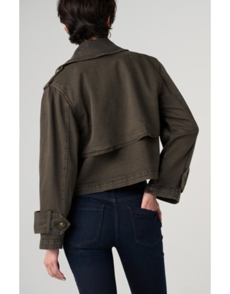 Liverpool Los Angeles Liverpool Cropped Denim Trench