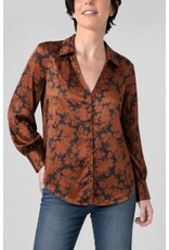Liverpool Los Angeles Liverpool Long Sleeve Button Front Woven Blouse