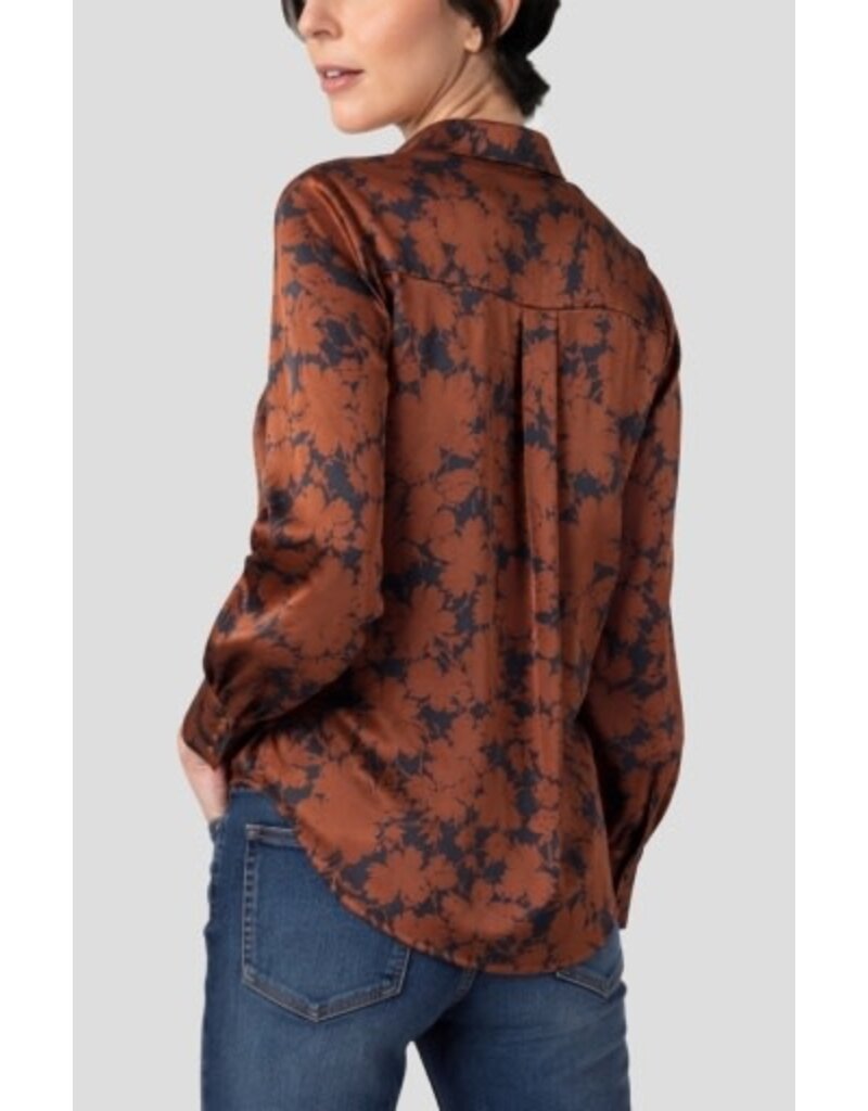 Liverpool Los Angeles Liverpool Long Sleeve Button Front Woven Blouse