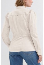 Liverpool Los Angeles Liverpool Puff Sleeve Trucker Jacket with Ruffle Collar