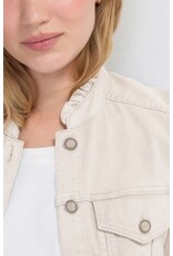 Liverpool Los Angeles Liverpool Puff Sleeve Trucker Jacket with Ruffle Collar