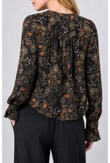 Liverpool Los Angeles Liverpool Long Sleeve Woven Blouse with Pintucks