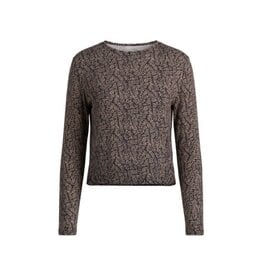 Liverpool Los Angeles Liverpool Long Sleeve Jewel Neck Knit Top with Shirring