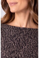 Liverpool Los Angeles Liverpool Long Sleeve Jewel Neck Knit Top with Shirring