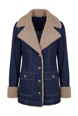 Liverpool Los Angeles Liverpool Sherpa Trimmed Notch Collar Jacket